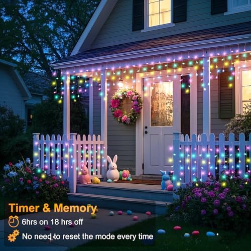 66ft Icicle Lights for Outside, 640 LED Pastel Multicolor Christmas Lights Outdoor Indoor, Twinkle String Lights with 120 Drops, Clear Wire Short Curtain Lights for Thanksgiving Room Home Wall Bedroom - Image 5