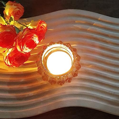 Woho 12pcs Rose Gold Tea Lights Candle Holder, Tealight Holder for Wedding - Image 3