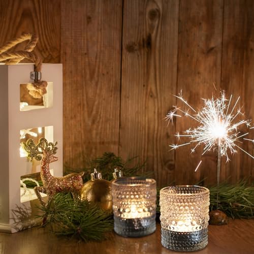 Clear Votive Candle Holders Set 24 PCS Hobnail Glass Tealight Candle Holders for Spring Decor, Easter, Weddings, Birthday Table Centerpiece Decorations - Image 4