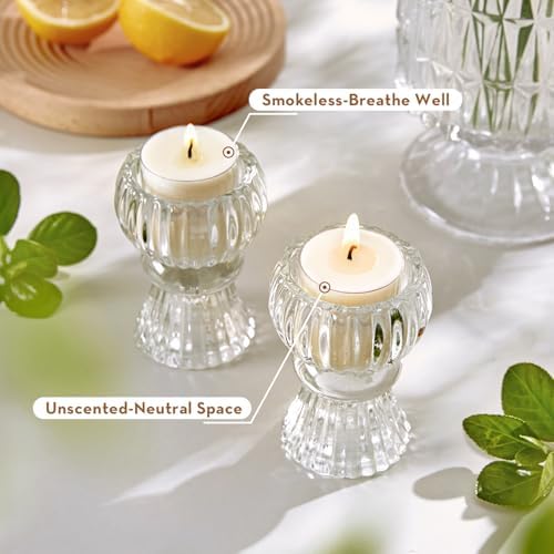 Unscented Soy Tea Lights Candles 50 Pack Bulk,4 Hour Clean Burn Tea Candles - Image 4