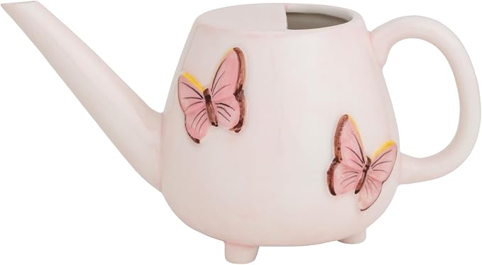 Mud Pie Butterfly Ceramic Watering Can