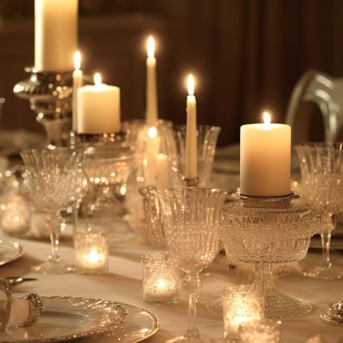 Pillar Candles White 6 Pack, 2.8x6 Inch Unscented Candle - Image 4