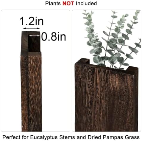 Wood Wall Decor Set of 2, Farmhouse Wall Planter for Small Spaces - Image 2