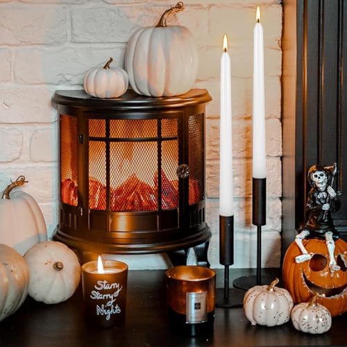 WPONSZU 50 Pack White Taper Candles, 7-8 Hours Burn Time, Unscented, Smokeless and Dripless, 4/5 x 10 Inch for Christmas,Household,Dinner,Wedding,Valentine's Day,Party and Home Décor Candlesticks - Image 6