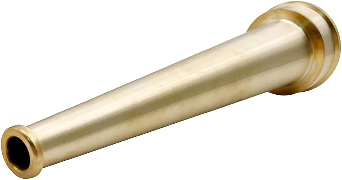 Brass Fire Equipment, Plain Hose Nozzle, 1-1/2" NPSH (NPT), 10" Length, 1/2" Orifice (1.5" NPSH/NPT)