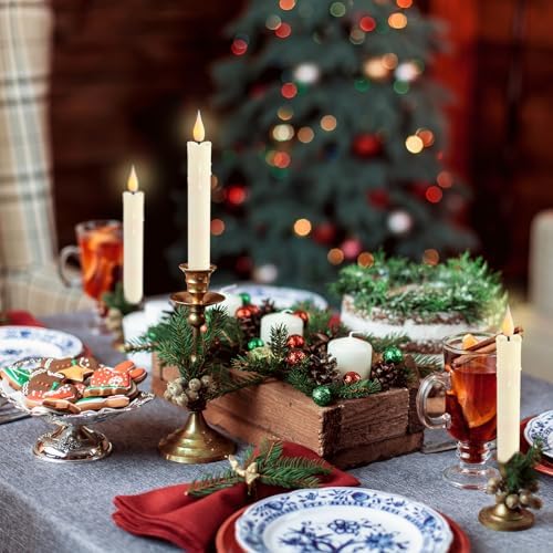 Baquler 48 Pcs 6.5" Ivory Flameless Taper Candle LED Stick Battery Operated - Image 6
