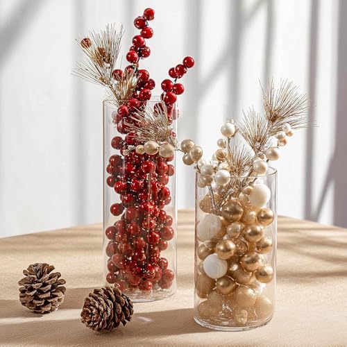 SUPMIND 12P Cylinder Vases for Table Centerpieces, 6inch Glass Flower Vases - Image 6