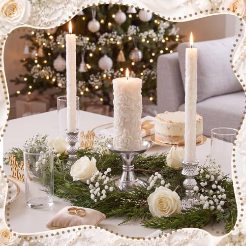 Irenare Unity Candles for Wedding Ceremony with Holder,Plain - Image 4