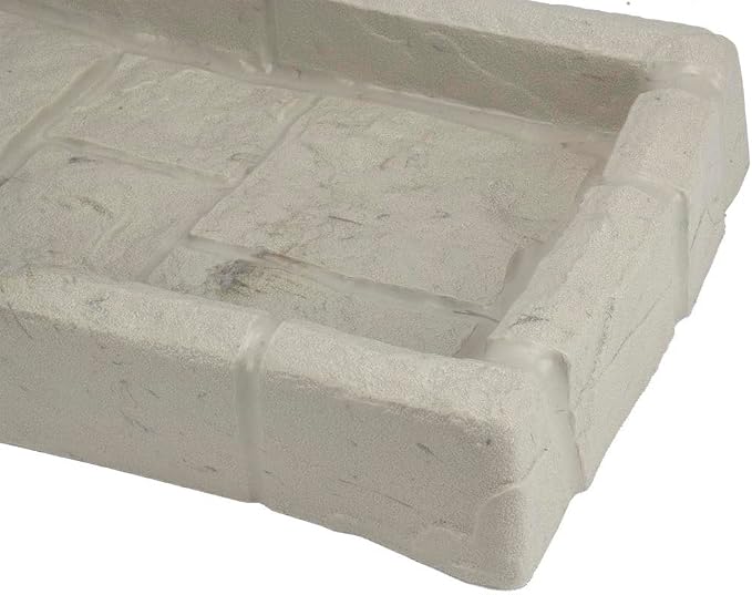 Suncast 12 Pack Easy Assembly Outdoor Decorative Poly Composite Rain Gutter Downspout Splash Block Effective in Any Type of Weather, Stone Light Taupe