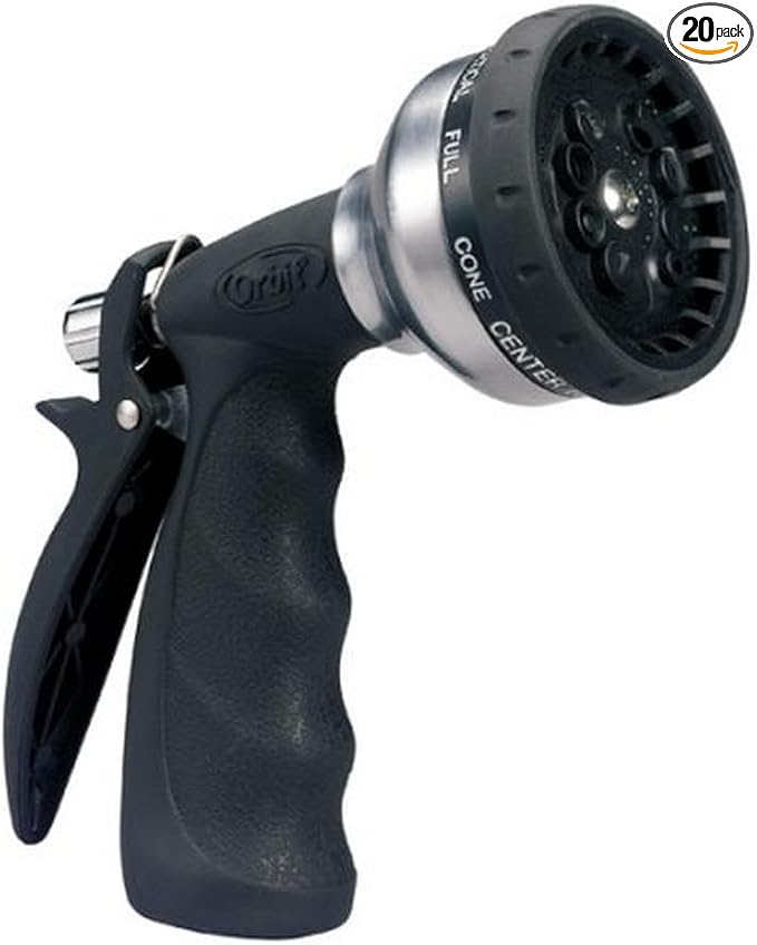 20-Pack Orbit Ultra light 10 Spray Pattern Nozzle, Garden Hose Yard Water Pistol 58339N