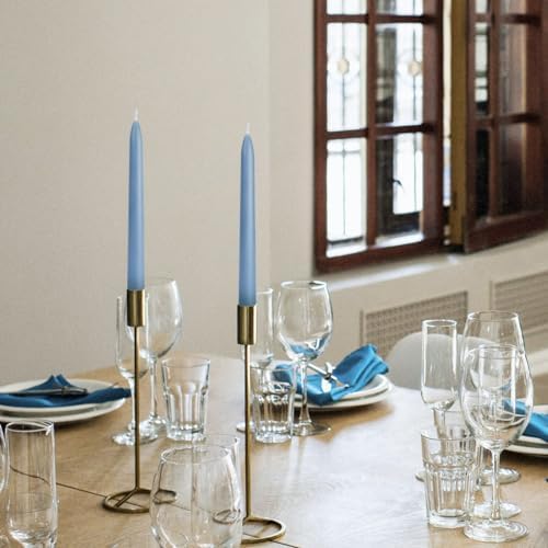 Blue Beeswax Taper Candles,8" Long Candlestick,smokeless dripless unscented Natural Beeswax Candles.for Gift,Mother's Day (Blue, 6 Pack) - Image 6