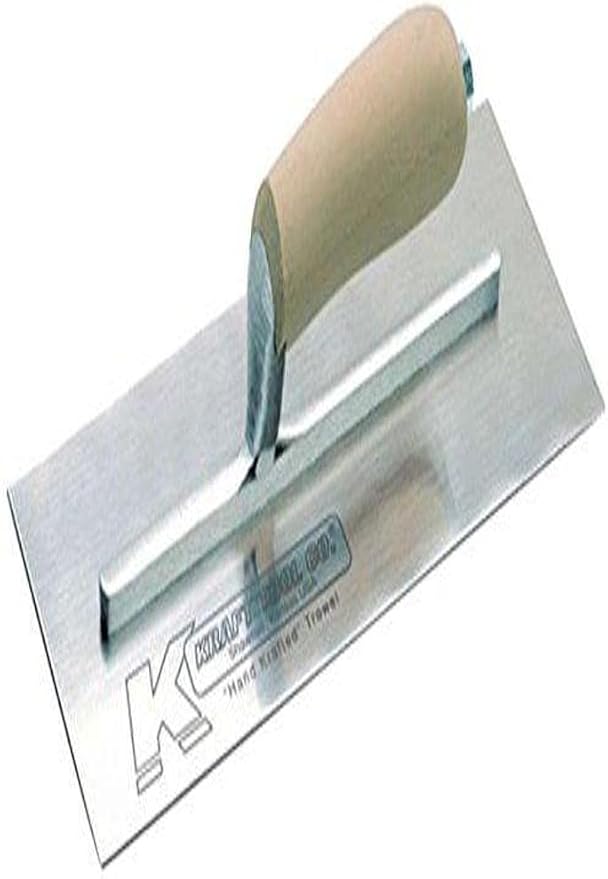 Kraft Tool PL548 Swedish Stainless Steel Plaster Trowel with Wood Handle, 11-1/2 x 4-3/4-Inch