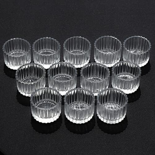 VOHO Clear Tealight Candle Holder Set of 12, Glass Tea Light Candles Holder - Image 2