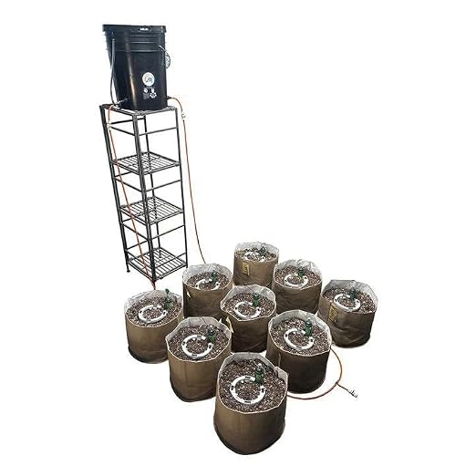 Grow Tent Drip Irrigation System - Blumat Watering Kit for 9 Large Pots (2-7 Gallon) - Automatic Grow Tent Watering System with Efficient Preset Blumat Sensors (Bucket not Included)