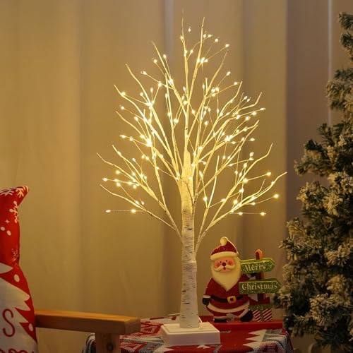 144 LED Birch Tree Light with Timer,DIY Artificial Lamp Warm White by PXBNIUYA