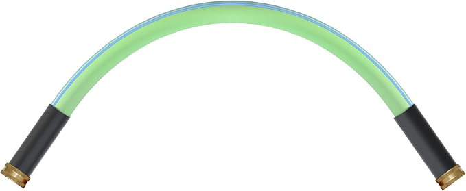 Atlantic Female to Female Heavy Duty Garden hose 2 ft x 5/8 Inch Green Color Short Leader Water Hose (2 Feet)