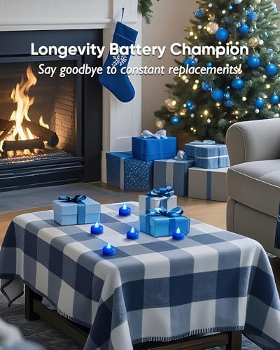 Amagic 12Pack Blue Flameless LED Tea Lights Candles Battery Operated - Image 6