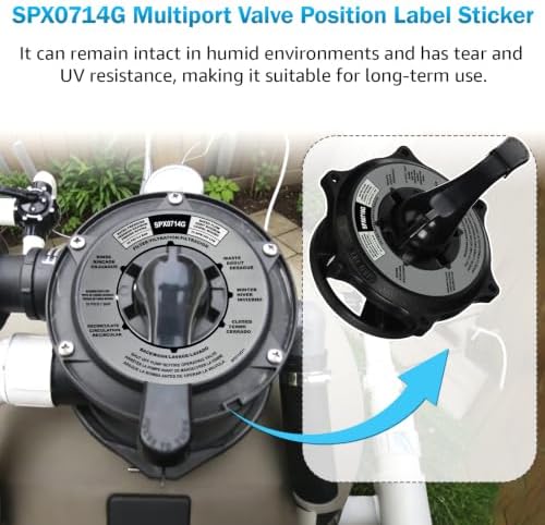 SPX0714G Pool Filter Sticker for Hayward SP0714T SP0714 SP714 Series Filter | for Hayward Multiport, Pro, and VL Series Pool Pump Sticker,Compatible with 1.5" Vari-Flo Valve or Key Cover 2-Pack