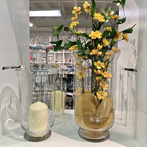 WGV Unique Bouquet Vase Bulk, 7" W, 12" H, Clear Short Hurricane Glass Candle Holder, Floral Planter Terrarium, Home Wedding Event Decor, 6 Pieces (VHV0812) - Image 6