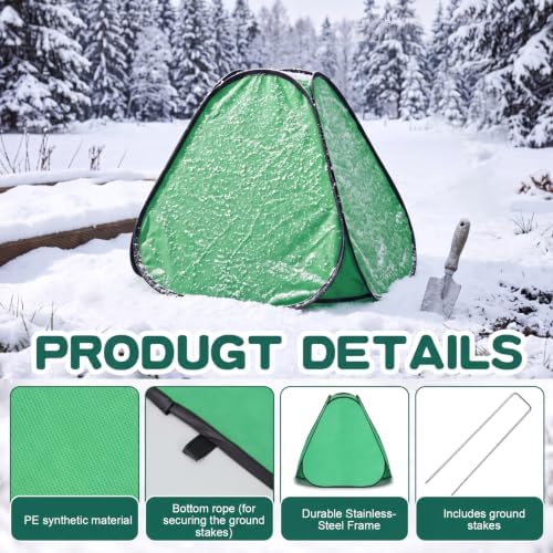 4 Pcs Plant Covers Freeze Protection,22 x 22 x 24 in,Bright Green - Image 3