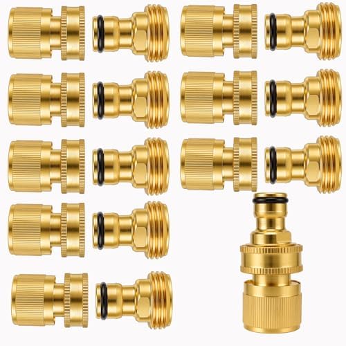 8 Sets 16 PCS Garden Hose Quick Connect, 3/4 Inch GHT by Unknown