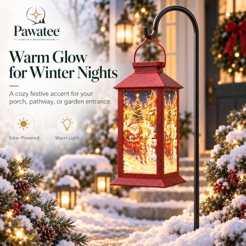 Christmas Solar Lanterns Outdoor Waterproof, Hanging Lights Garden Decor - Image 7