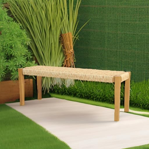 Christopher Knight Home Isaac Outdoor Modern Industrial Acacia Wood Bench, Brown and Teak