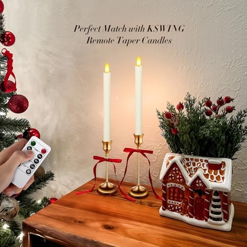 Candlestick Holders 6 PCS Metal Taper Candle Holders, KSWING Gold Candle Stick Holders Set, Perfect for Table Centerpiece Mantel Party Wedding Christmas Home Decor, Set of 6 - Image 2