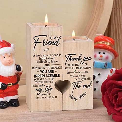 Best Friend Birthday Gifts for Women, Double-Sided Printing Candle Holders - Image 4