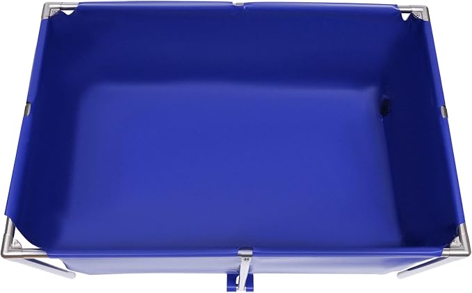 Canvas Fish Pond, Canvas Small Above Ground Pond, Foldable Water Storage Pond, Portable Koi Breeding Pond with Stainless Steel Tubes and Drain Valve, Large Aquaculture Pool, Koi Pond, Goldfish Tan