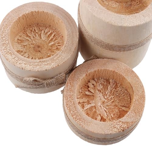 FUNSUEI 12 Pack Wooden Tea Light Candle Holders, 3 Sizes Wood Votive Candle Holder, Wood Log Candle Holders Rustic Tealight Candle Holder for Dinning Party Room Decoration - Image 3