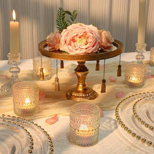 SUPMIND 24pcs Iridescent Glass Votive Candle Holders Bulk for Wedding - Image 4