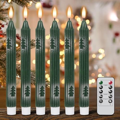 Wondise Christmas Flameless Taper Candles with Remote and Timer by Wondise