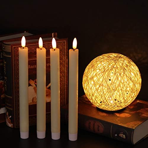 Wondise Flickering Taper Candles with Timer and Remote - Image 4