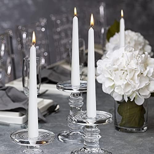 BOLSIUS Long White Taper Candles - Bulk Pack of 30 Count - 10-inch Unscented Household Candlesticks - Premium European Quality Wax - 8 Hour Long Burning Candles for Home Décor, Weddings & Parties - Image 6