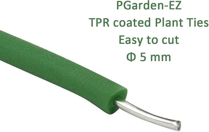 PGarden-EZ Heavy Duty Garden Plant Ties, 250 Feet Soft Twist Ties for Vines Tomatoes, Thick Green Zip Ties for Climbing Plants and Garden Twine