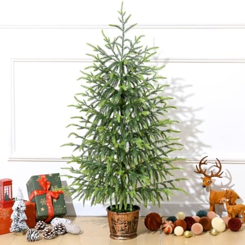 BLEUM CADE 3FT Small Norfolk Pine Tree with Pot, Table top Christmas Tree by BLEUMCADE