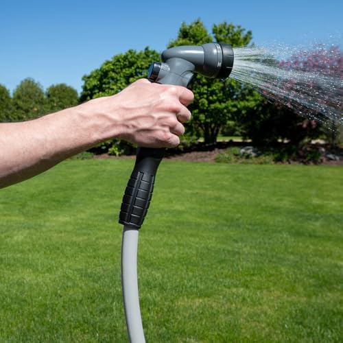 Flexzilla Colors SwivelGrip Garden Hose 5/8 in. x 25 ft., Lightweight All-Weather Water Hose, Durable and Flexible, Leak-Free Connections, Slate Grey - Image 5
