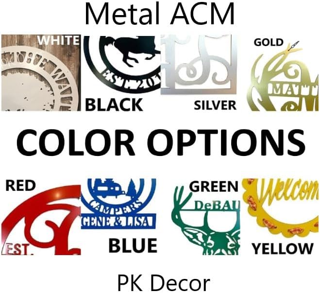 Family Established Yard Sign - Personalized Metal ACM Name Wall Decor for Outdoor - 18 inch Made in USA - Custom Front Porch Door Hanger - Wedding Gift for Couple - Realtor Closing