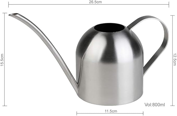 Watering Can for Indoor Plants, 30oz Long Spout Stainless Steel | Long Spout Design Delivers Precise Watering Directly To Plant Roots