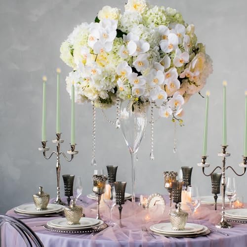 MTLEE 16 Pcs 10 Inch Taper Candle Sticks Smokeless Unscented, Pea Green - Image 5