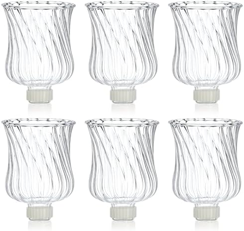 AceOrbit 6 Pack 3.74" Tall Candle Holder Glass Votive Holders with Peg Silicone Bases Glass Candle Cups for Tealights, LED Candles Religious Ceremonies for Weddings Home Church Holiday Decor (Clear) by Unknown