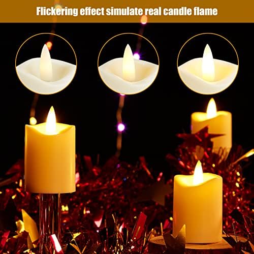 IMAGE Flameless Votive Candles 3D Wick LED Candles Light Ivory,12-Pack - Image 6