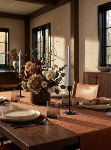 10" Classic Taper Candles, Dusty Blue, 4-Pack, 7-8 Hours Long Burning, Unscented Tall Candlesticks - Image 6