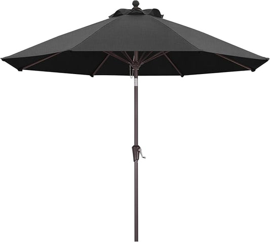 ABCCANOPY OLEFIN® 5-Year No Fading 9FT Patio Umbrella, Outdoor Table Umbrella with 8 Sturdy Ribs for Deck, Backyard, Yard (Dark Gray)