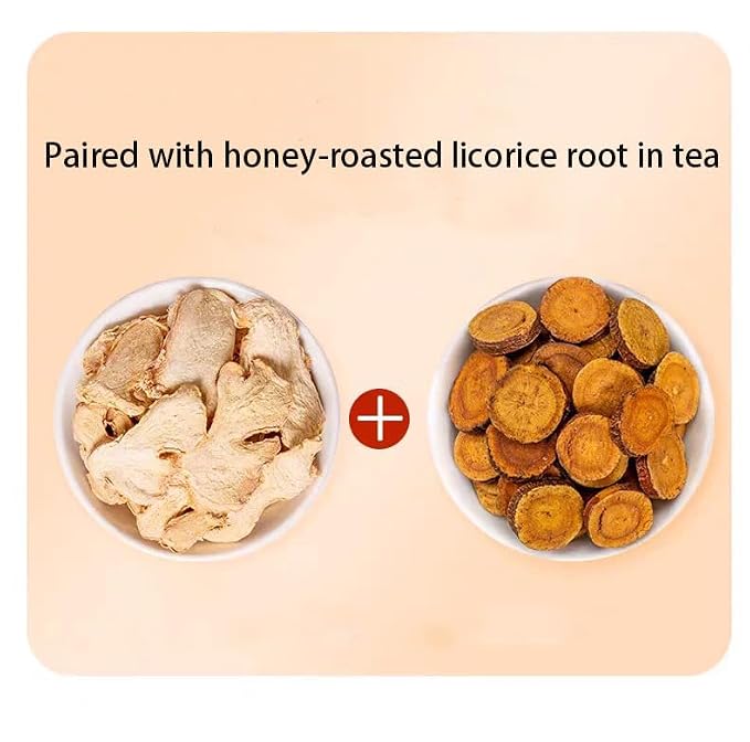 Dried Ginger Slices- 14.11oz/400g-Pure Natural Chinese Herbal Medicine-干姜片 Sun-Dried, Thinly Sliced for Tea, Cooking & Herbal Use (Ginger Slices)