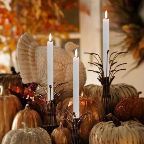GenSwin Led Flameless Taper Candles Battery Operated Remote Timer White - Image 5
