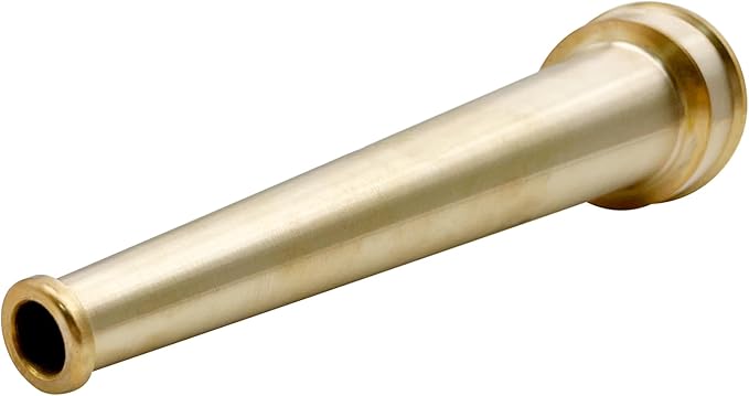 SAFBY Brass Fire Equipment, Plain Hose Nozzle, 2" NPSH (NPT), 12" Length, 9/16" Orifice (2" NPSH/NPT)