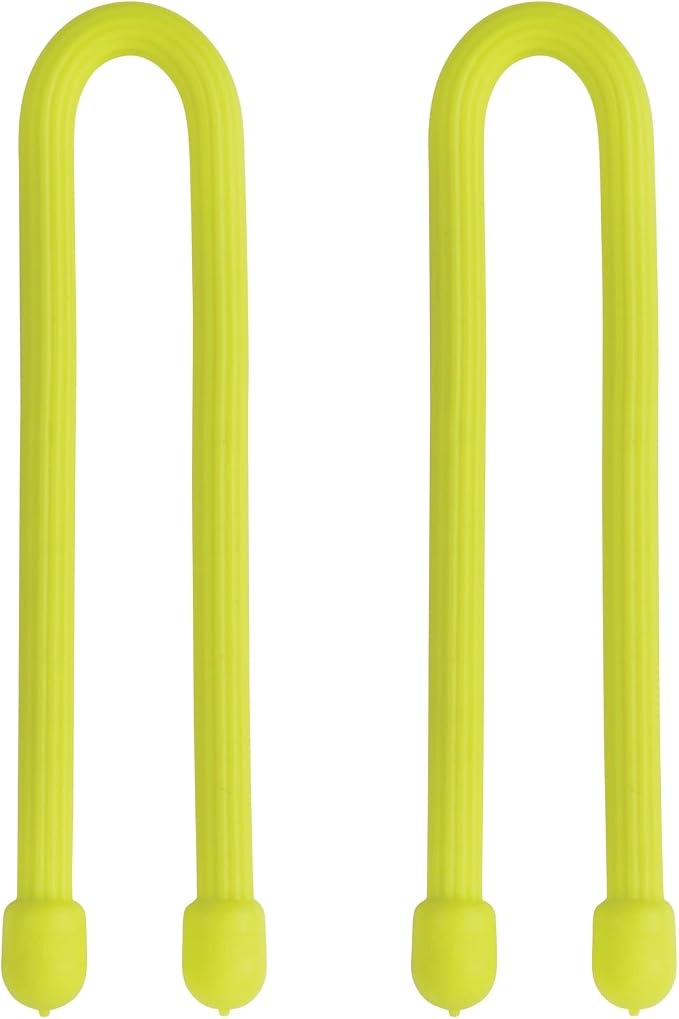 Nite Ize 2-Pack Gear Tie Reusable Rubber Twist Tie, 6" - Neon Yellow (4-Pack)