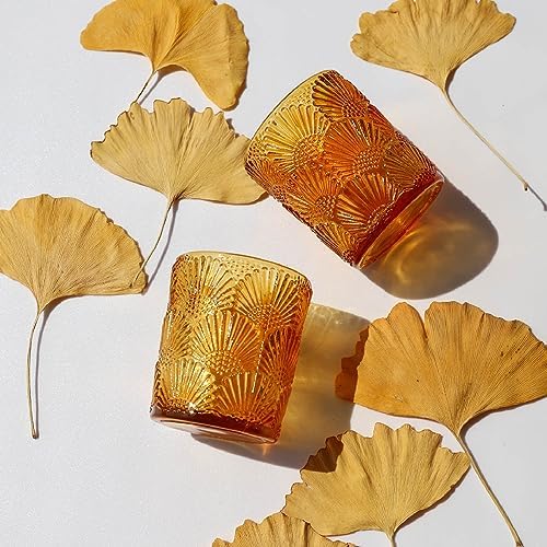 Woho 12pcs Amber Votive Candle Holders, Tealight Holder for Thanksgiving - Image 4
